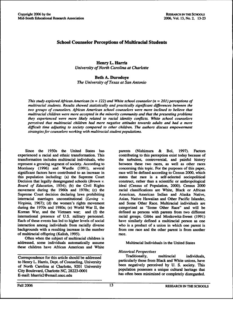 School Counselor Perceptions o | PDF