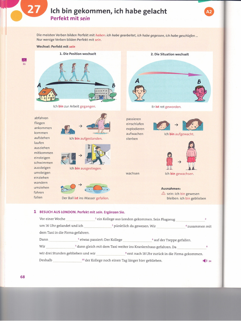 Perfekt Mit Sein Und Haben | PDF