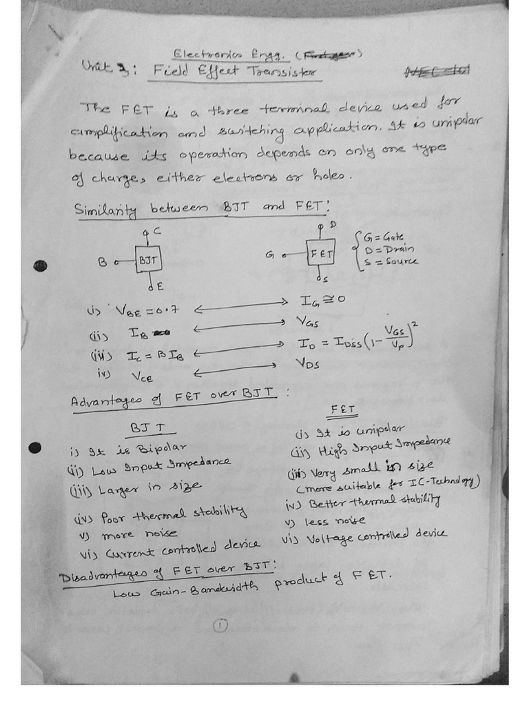 EDEC Unit-2b FET | PDF