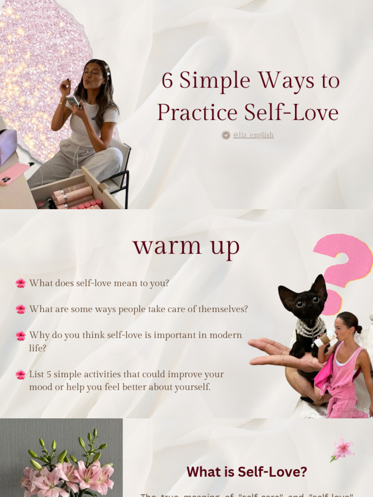 6 Simple Ways To Practice Self-Love @liz - English | PDF | Love ...