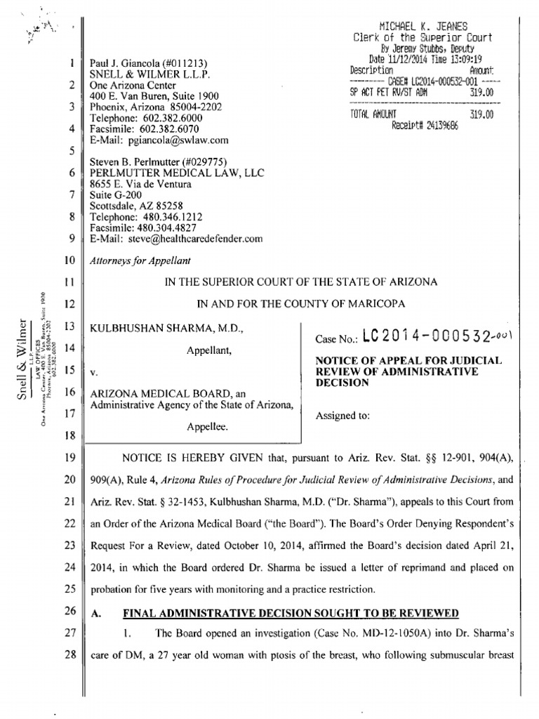Sharma sued medical board pdf