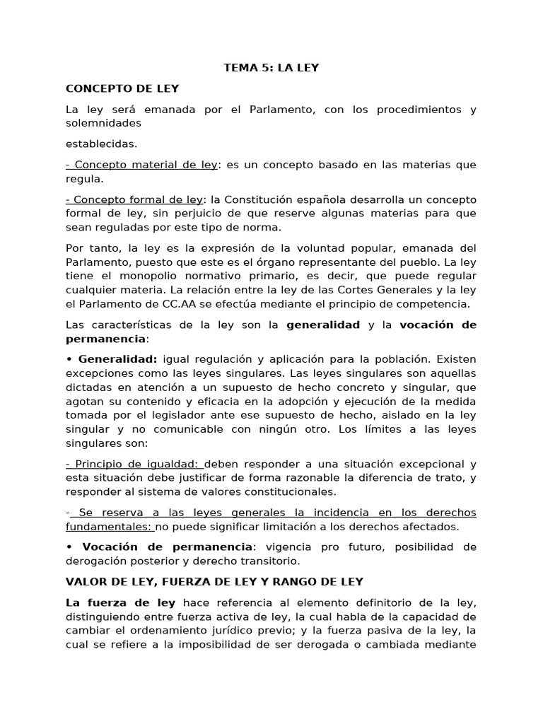 Conceptos Clave de la Ley en España | PDF | Cortes Generales | Veto