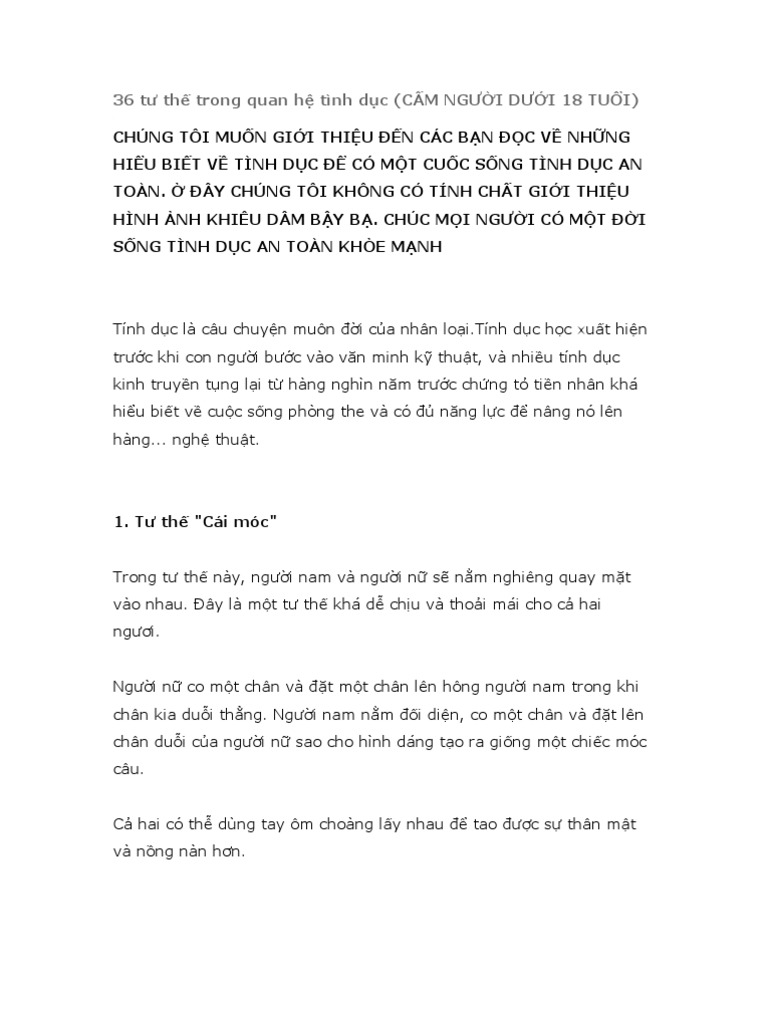 36 tư thế trong quan hệ tình dục | PDF