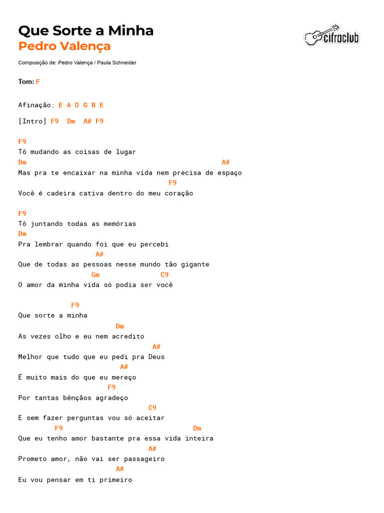 Que Sorte a Minha - Pedro Valença | PDF | Amor