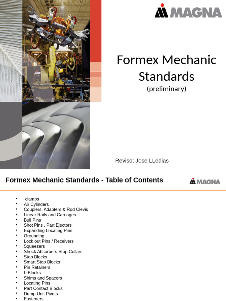 Formex Mechanic Standards Overview | PDF | Screw | Tools