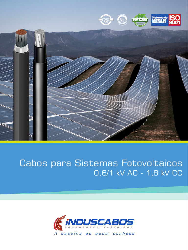 Cabos Fotovoltaicos: Indusolar Flex 1,8 kV | PDF | Fotovoltaica ...