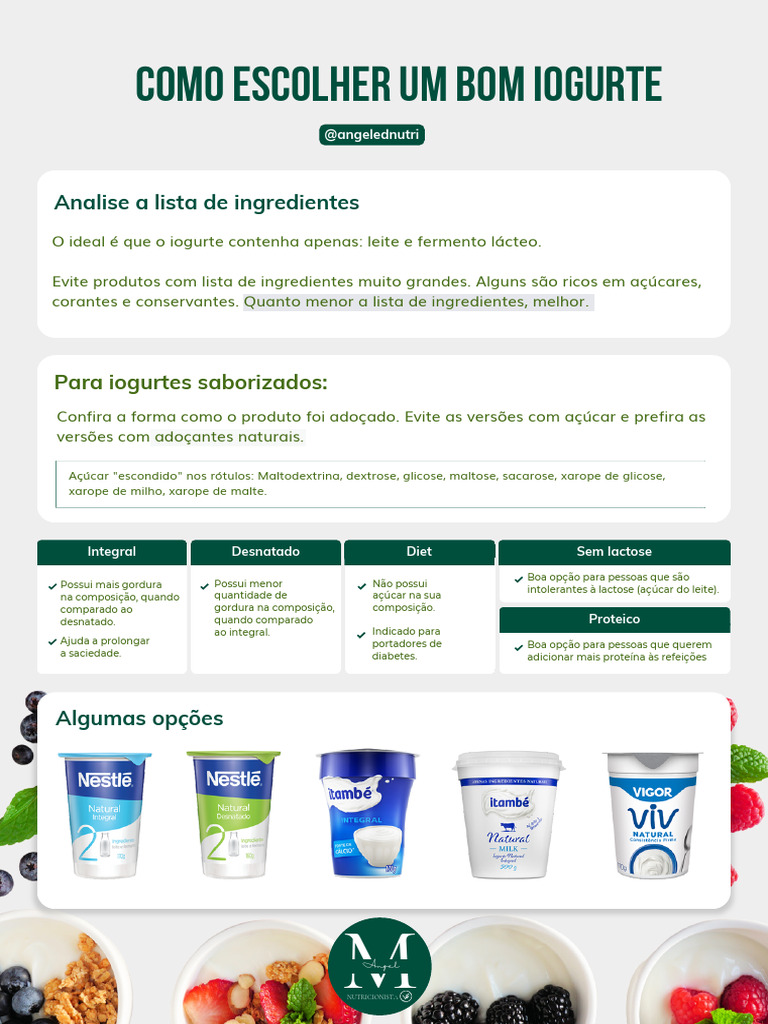 Como Escolher o Melhor Iogurte | PDF