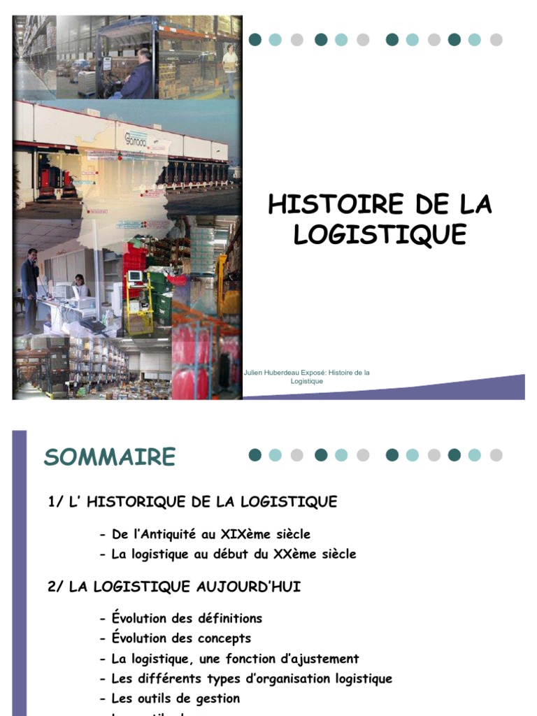 Histoire et Évolution de la Logistique | PDF | Logistique ...