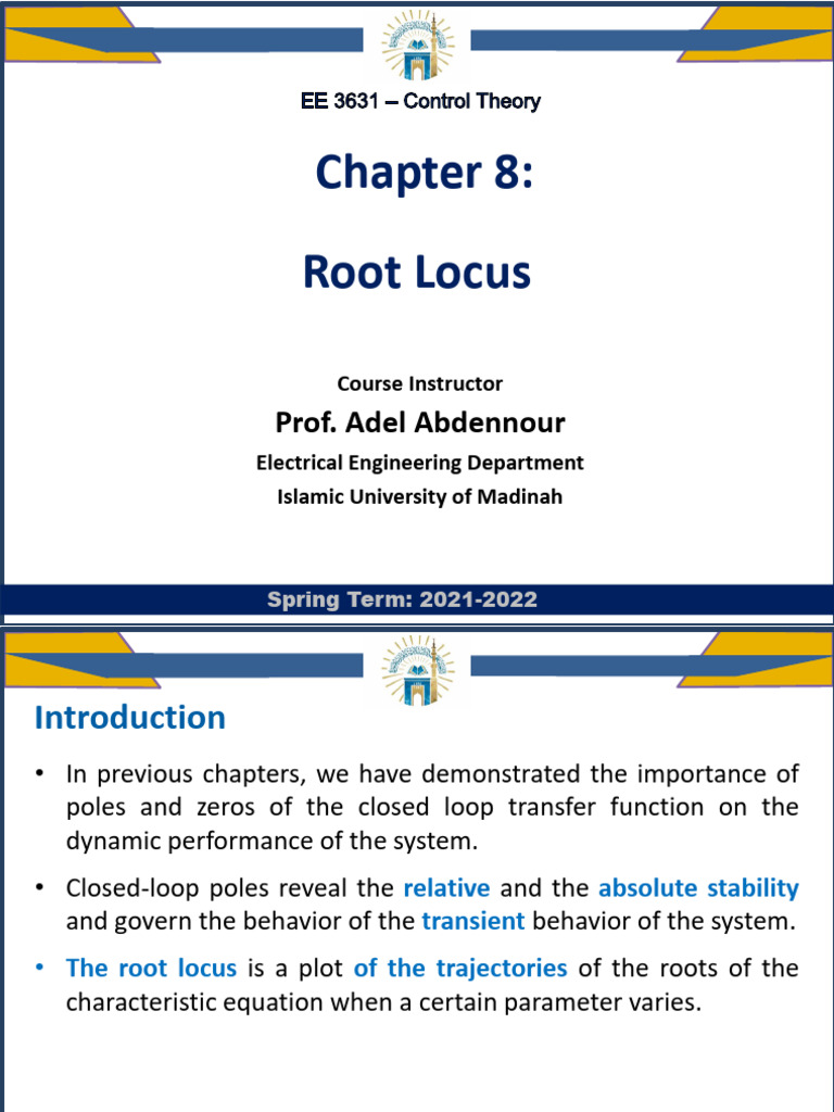 Root Locus in Control Theory | PDF | Control Theory | Applied Mathematics