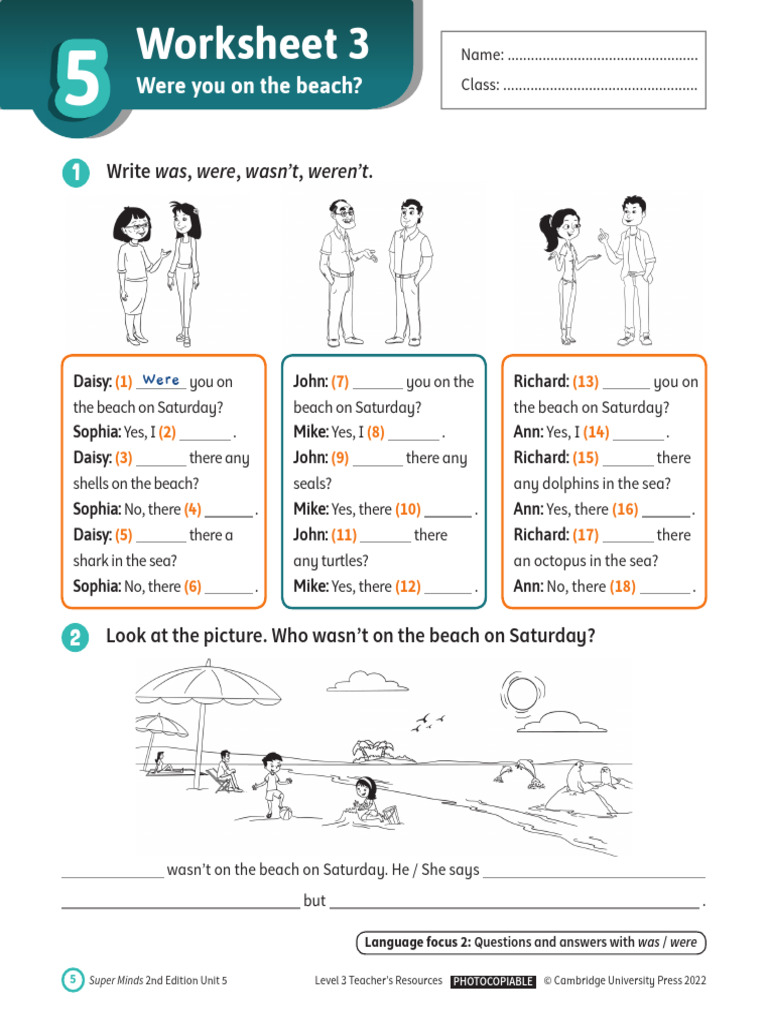 Worksheet 3 Unit 5 | PDF
