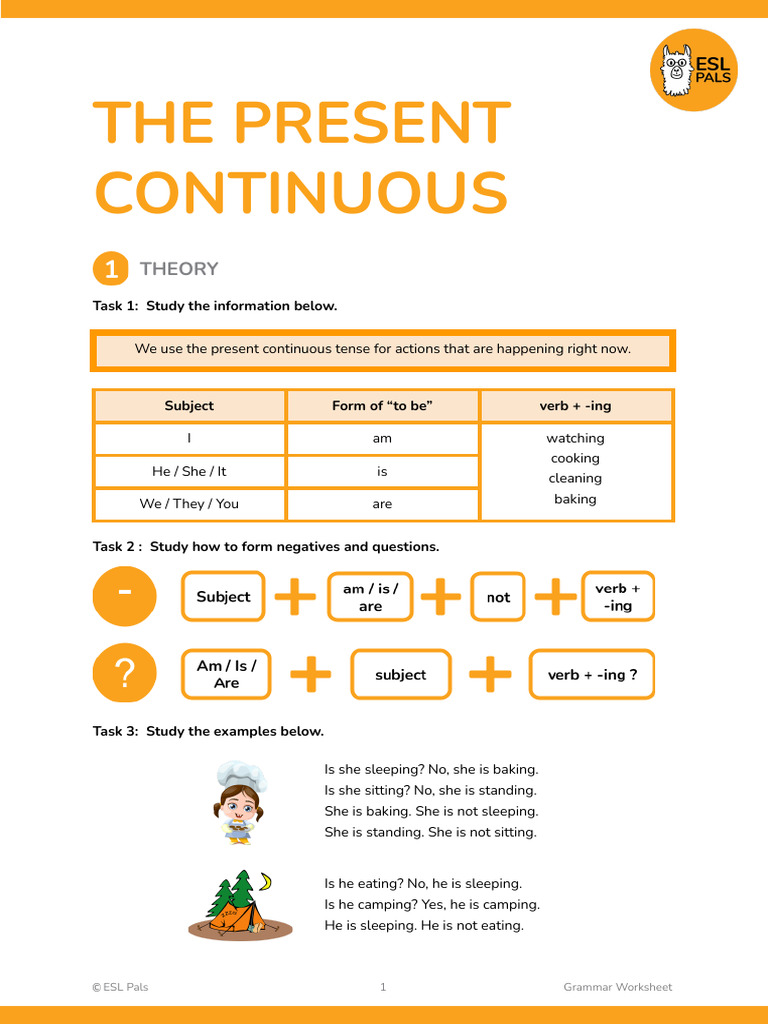 Present Continuous Tense Overview | PDF