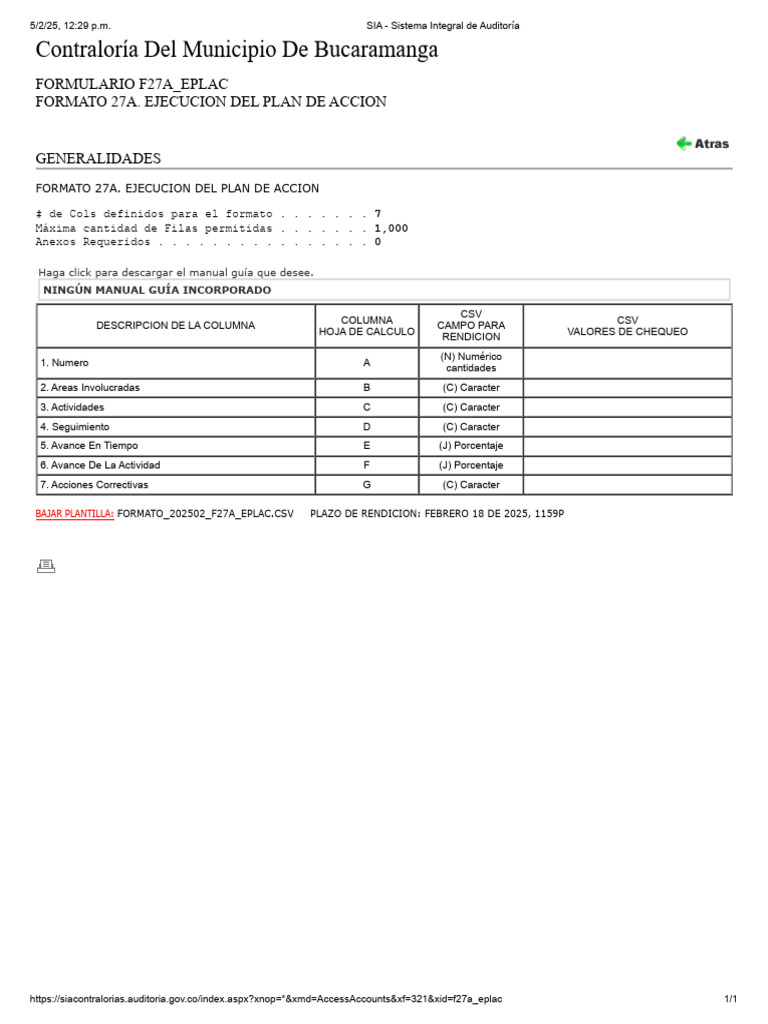 Formato 202502 F27a Eplac | PDF