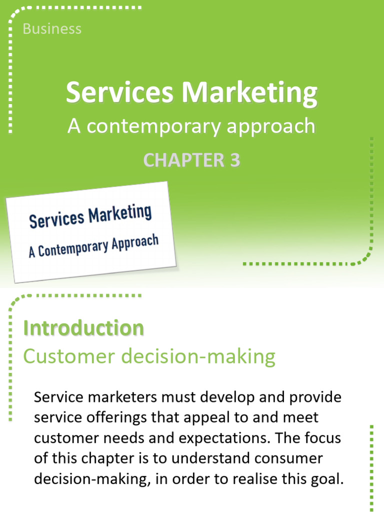 Services Marketing 2nd Ed. Chapter 3 | PDF | Consumer Behaviour | Risk