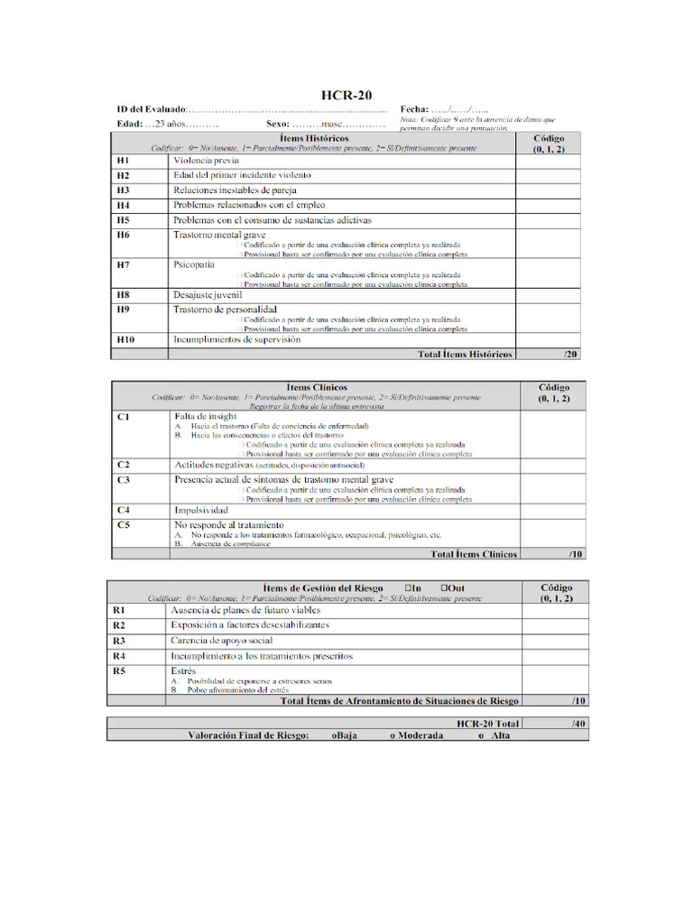 HCR20 | PDF