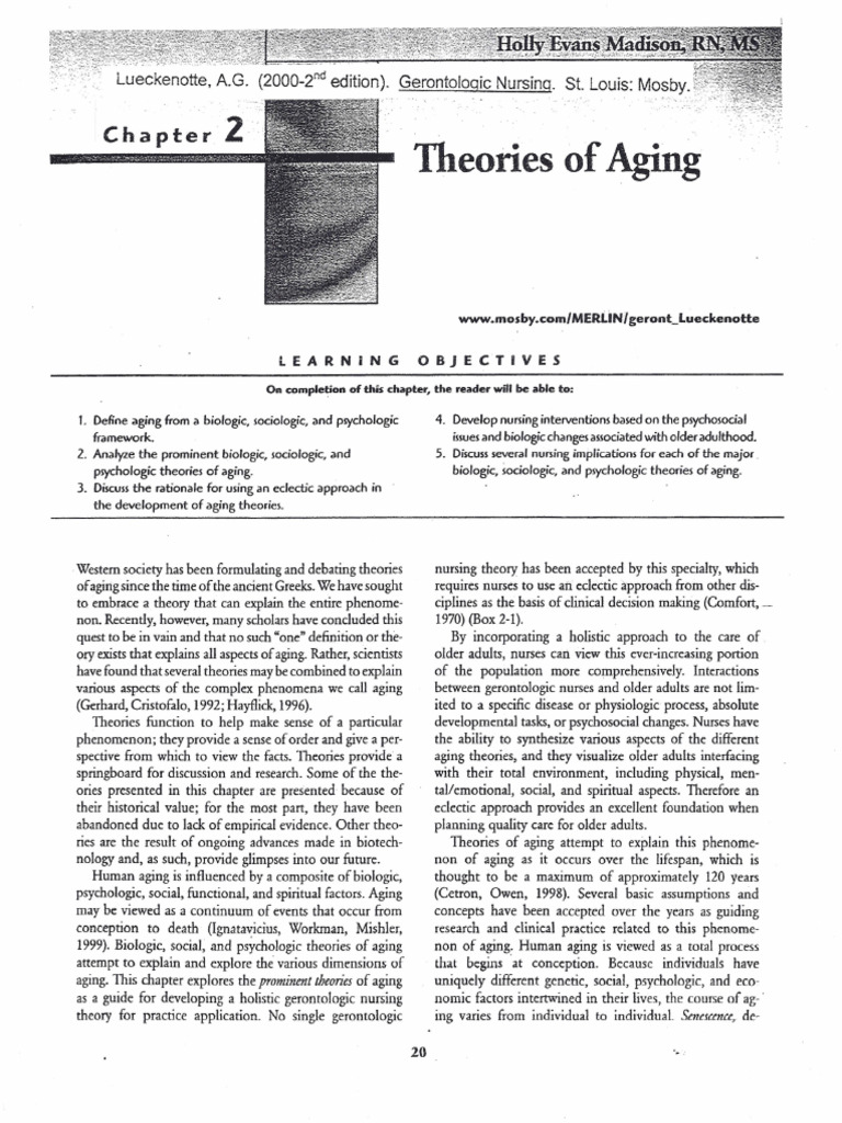 Theories of Aging Explained | PDF | Ageing | Theory
