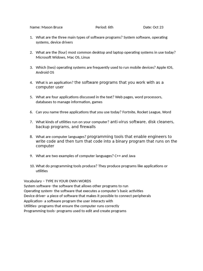 Chapter+2%2C+Lesson+1+Comprehension+Questions copy | PDF