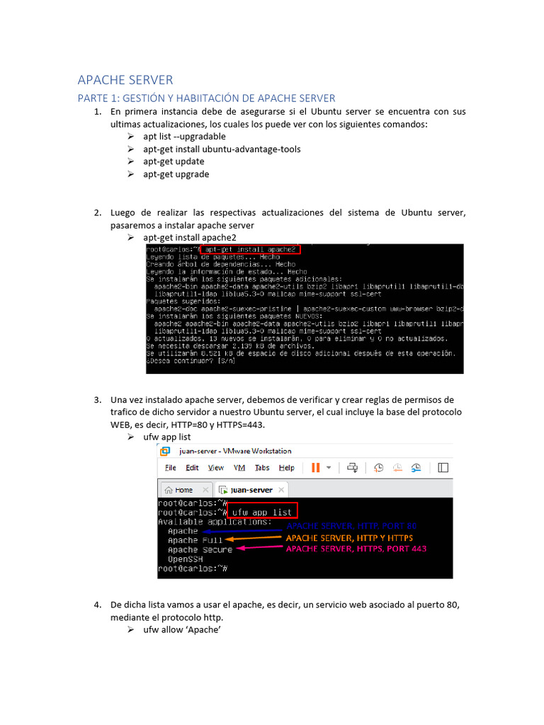 Instalación y Configuración de Apache en Ubuntu | PDF | Servidor HTTP ...
