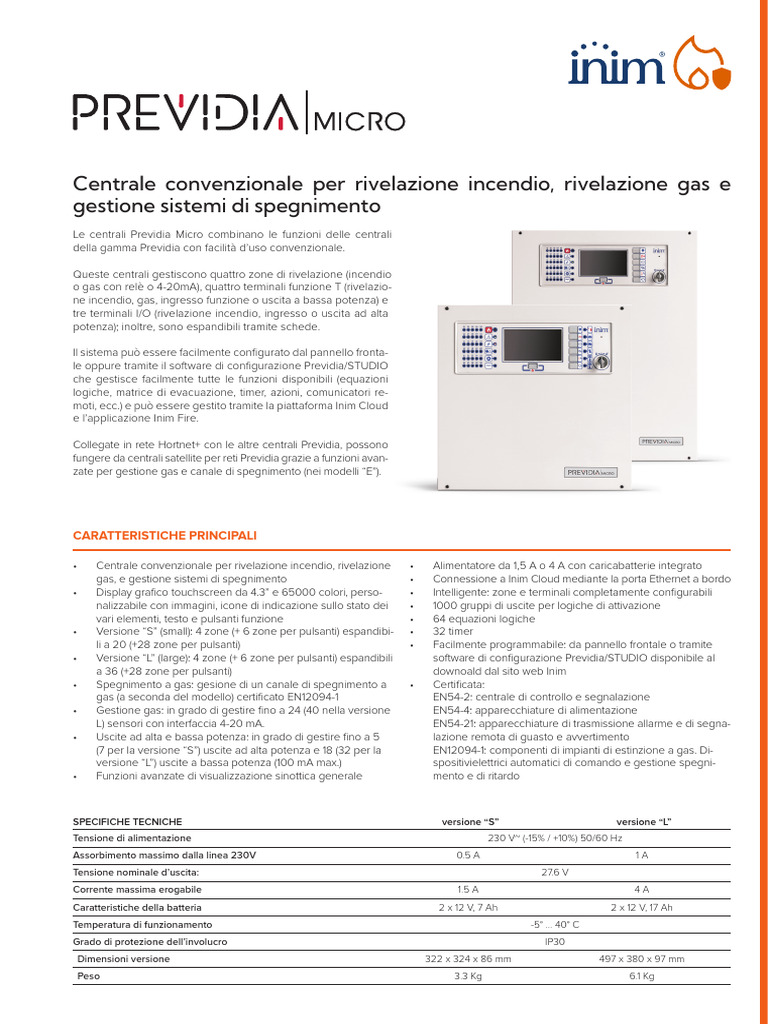 Previdia Micro Datasheet 100 IT | PDF