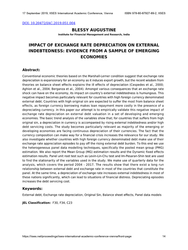 Impact of Currency Depreciation on Debt | PDF | Exchange Rate | Debt
