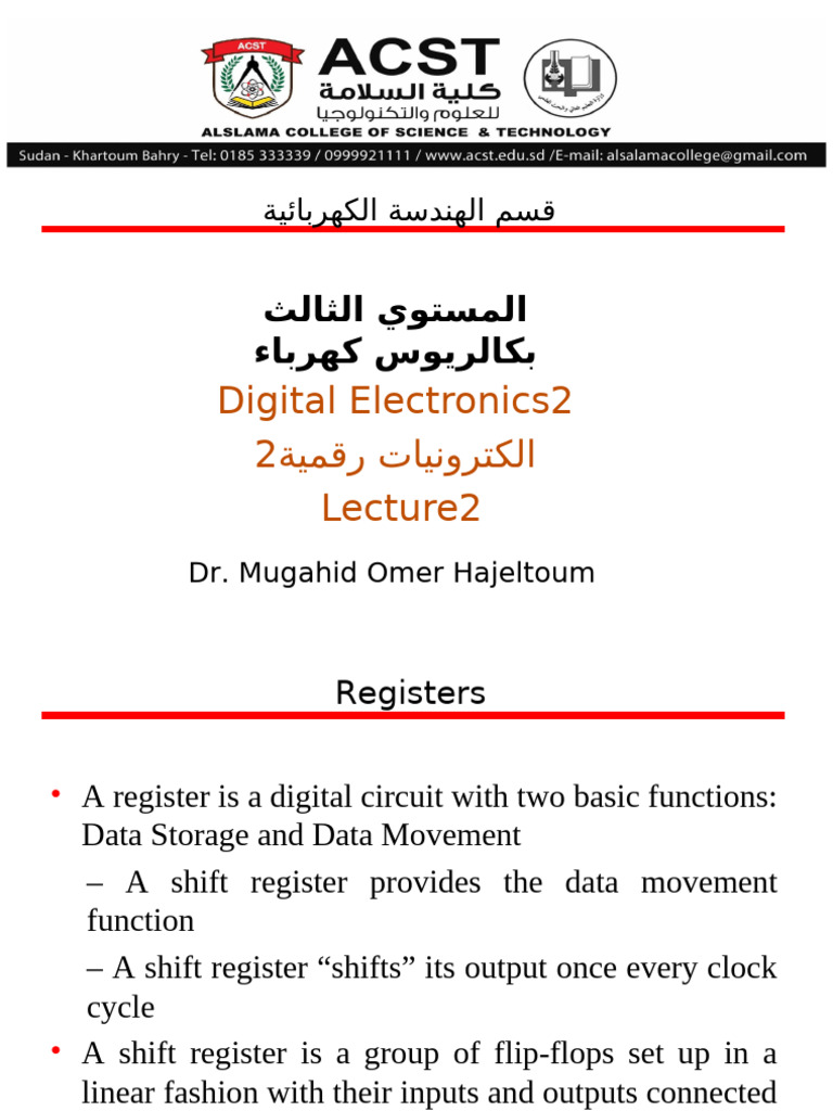 Understanding Shift Registers in Digital Electronics | PDF | Computer ...