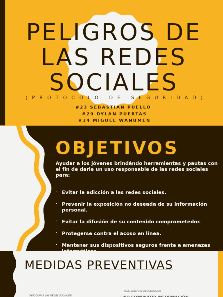 Peligros de Las Redes Sociales | PDF | Servicio de redes sociales | Malware