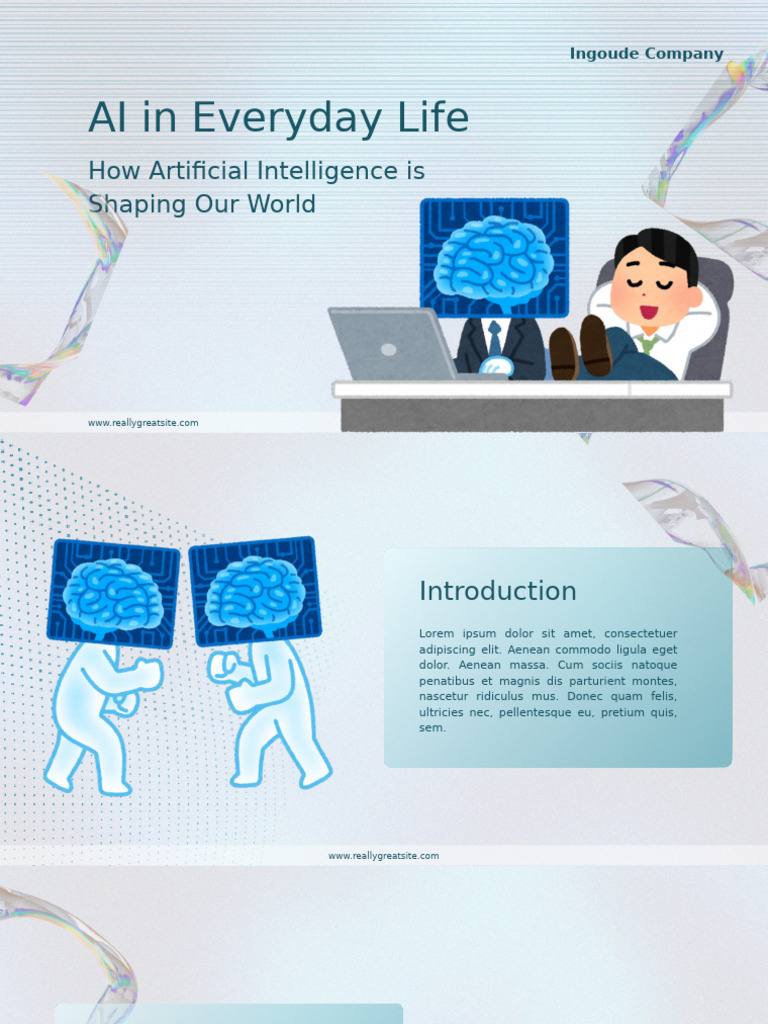 Blue and Turquoise Futuristic Artificial Intelligence Presentation | PDF