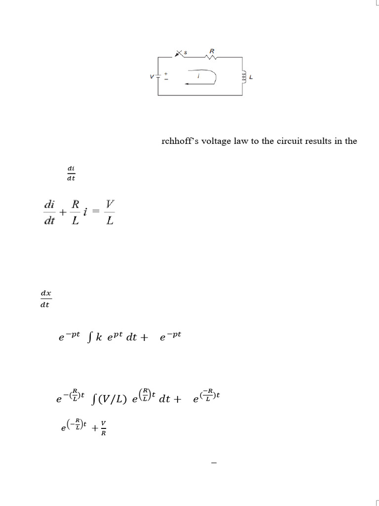Time Domain Analysis of R-L and R-C Circuits | PDF | Electrical Network ...
