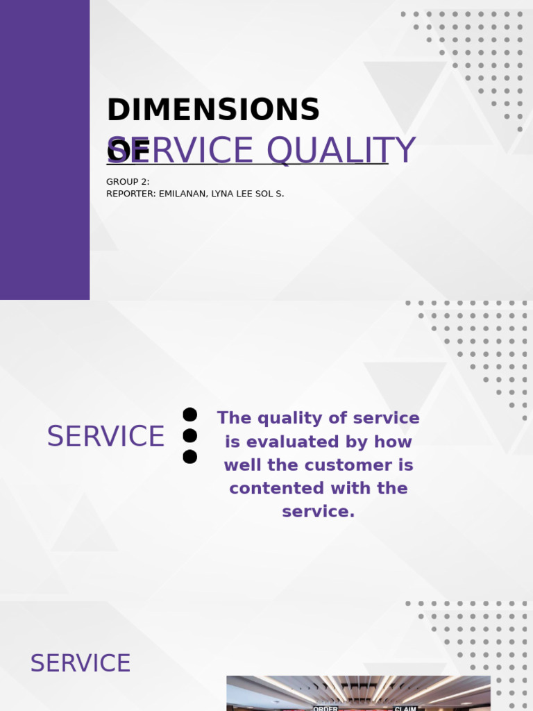 Dimensions of Service Quality 10 11 | PDF