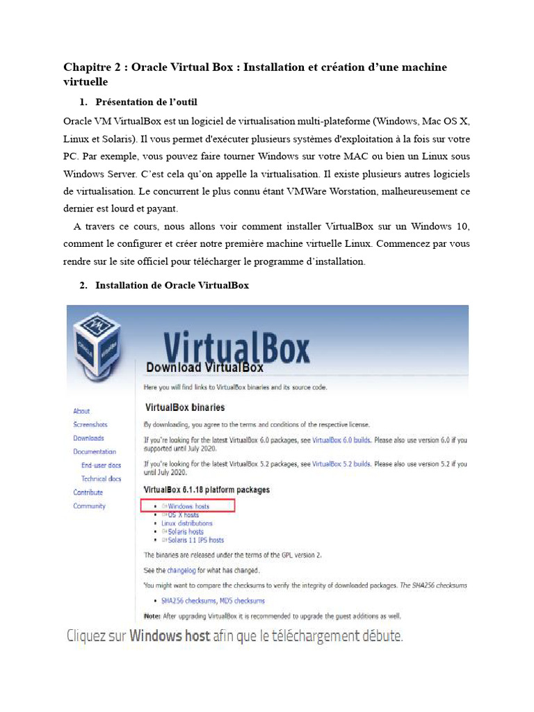 Installation et création VM avec VirtualBox | PDF | Virtualisation ...