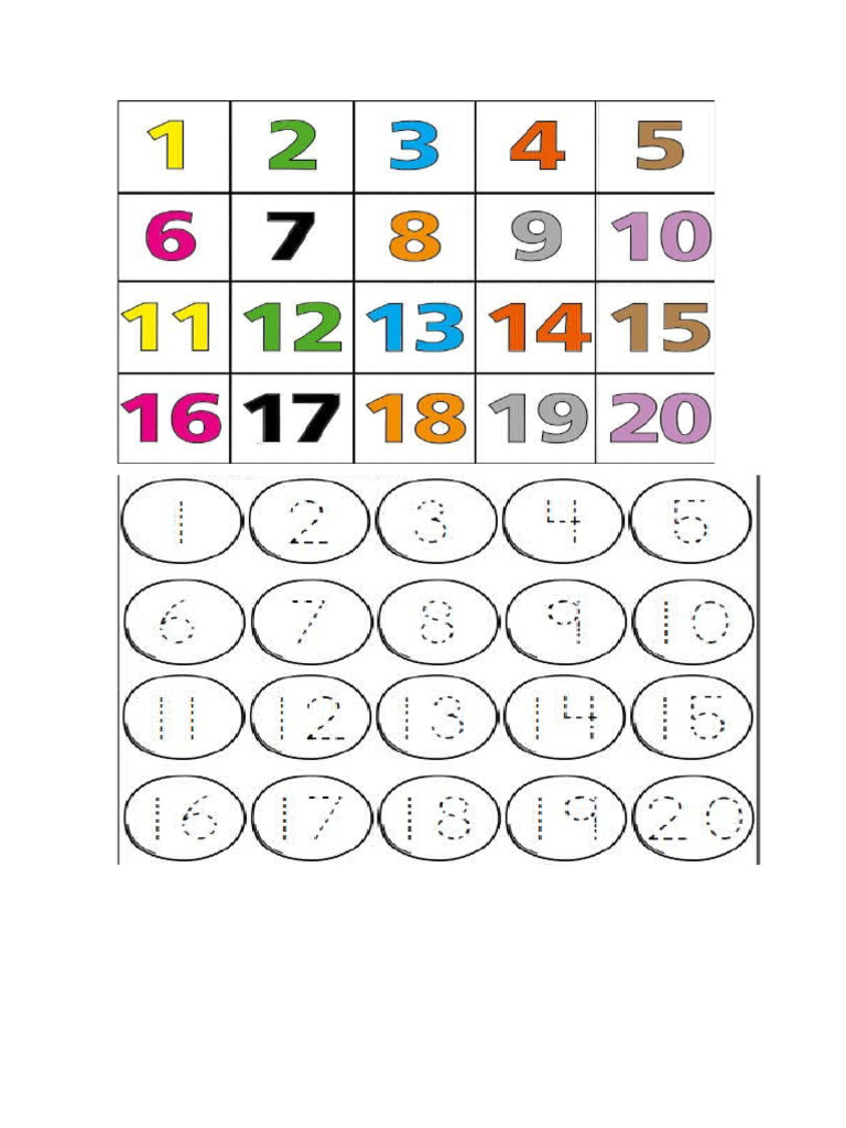 Apoyo Jeronimo P3 Math Numeros Del 10 Al 20 | PDF