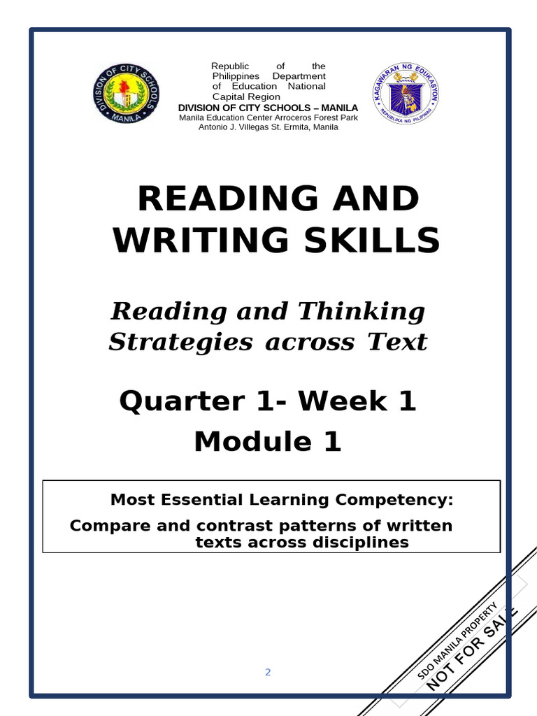 Reading and Writing Skills Module 1 | PDF | Information | Brainstorming