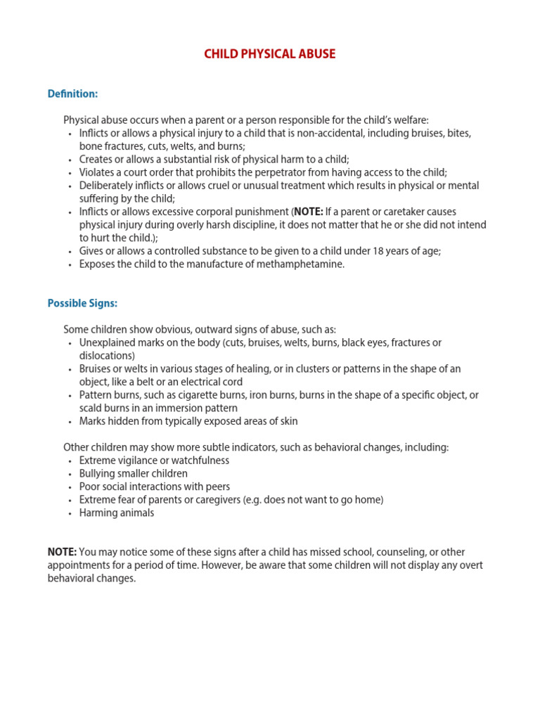 Understanding Child Abuse and Neglect | PDF | Child Abuse | Child Neglect