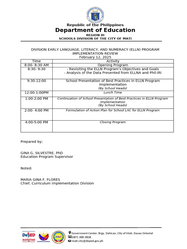 ELLN Program Implementation Review 2025 | PDF