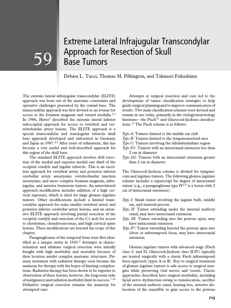ELITE for Resection of Skull Base Tumors | PDF | Vertebra | Neck