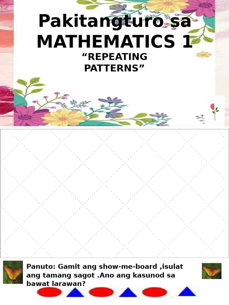 MATH 1 COT Q Pattern | PDF