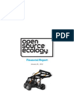 Open Source Ecology - Financial Report 01.01.12