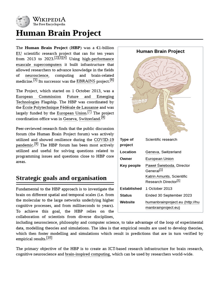 Human_Brain_Project | PDF | Brain | Neuroscience
