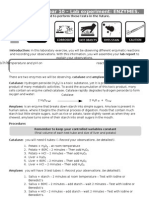 Year 10 - Lab Experiment: ENZYMES.: Important