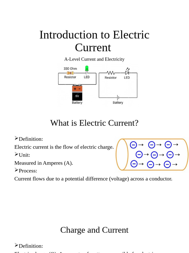 Understanding Electric Current Basics | PDF
