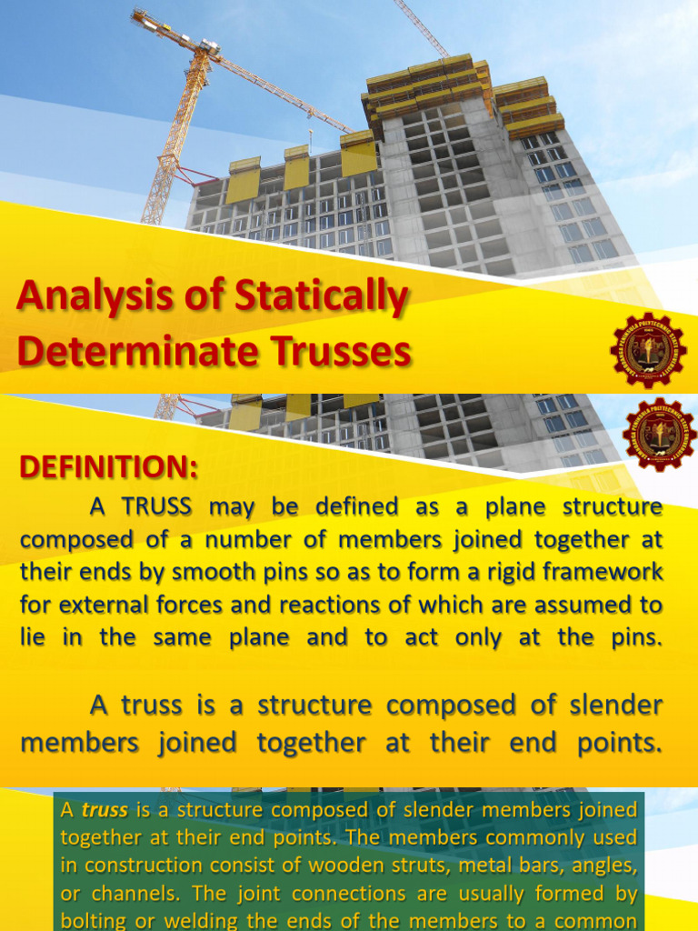 Lecture 3 Statically Determinate Trusses | PDF | Truss | Structural ...