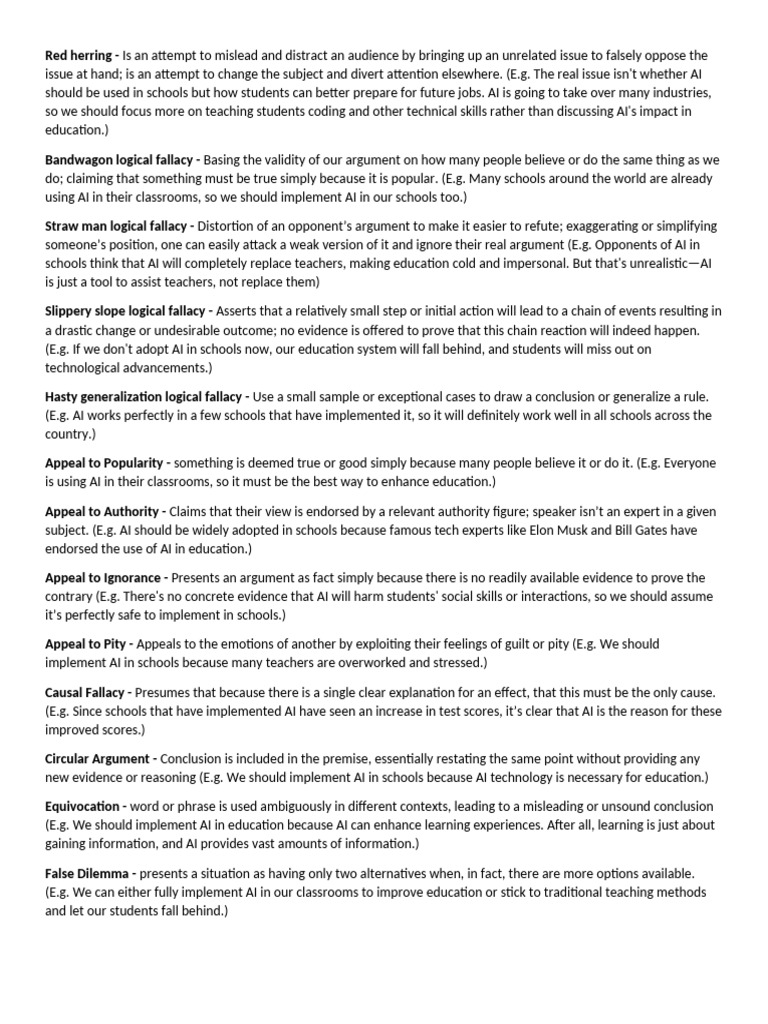 Oral com notes debate pdf fallacy creativity