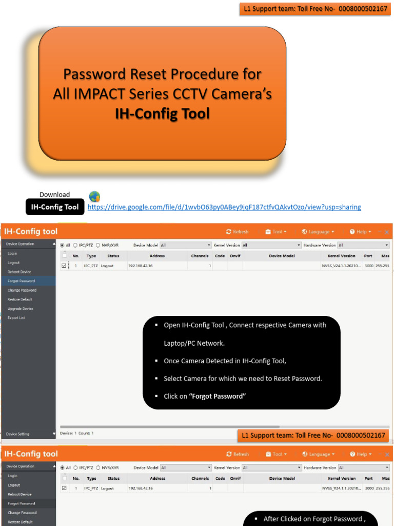 Honeywell Impact Series CCTV Camera Password Reset Procedure | PDF ...