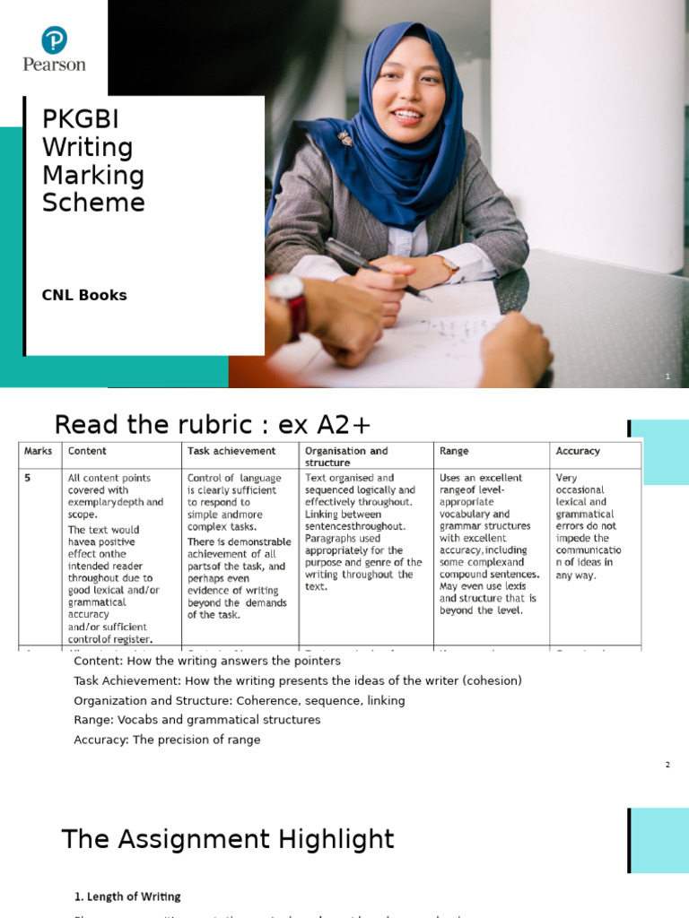 PKGBI Writing Assessment Guide | PDF