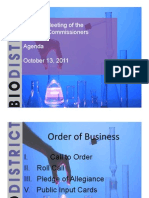 BioDistrict Board of Commissioner's October Presentation  