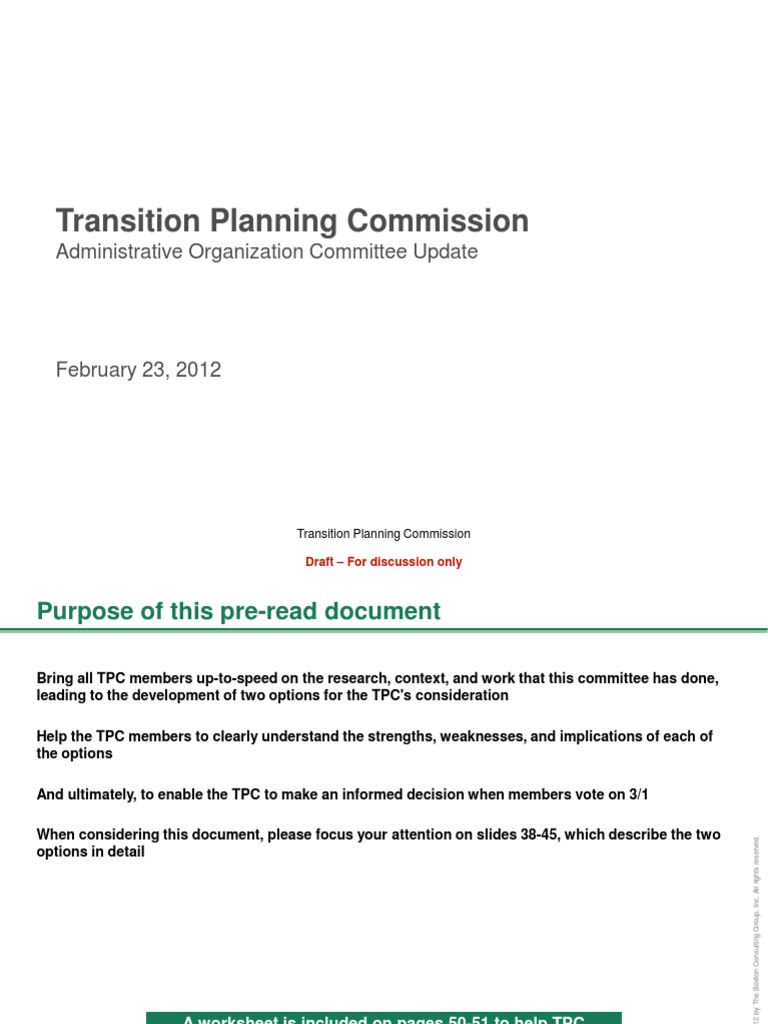Transition Planning Commission: Administrative Organization Committee ...