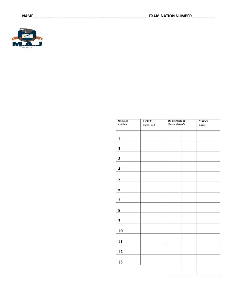 2024 Chemistry Mock Exam Paper 1 | PDF | Chemical Reactions | Acid