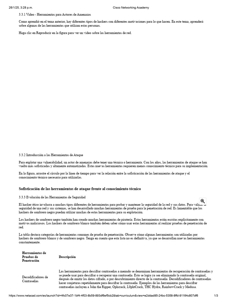 Cisco Ciberseguridad Modulo 3 3 Pdf Hacker De Seguridad Sombrero