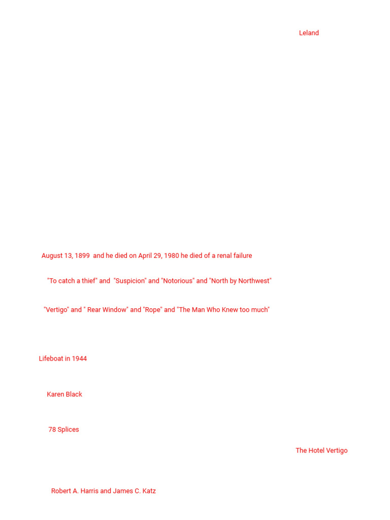 Kami Export - Leland Thompson - Hitchcock Webquest | PDF | Alfred Hitchcock