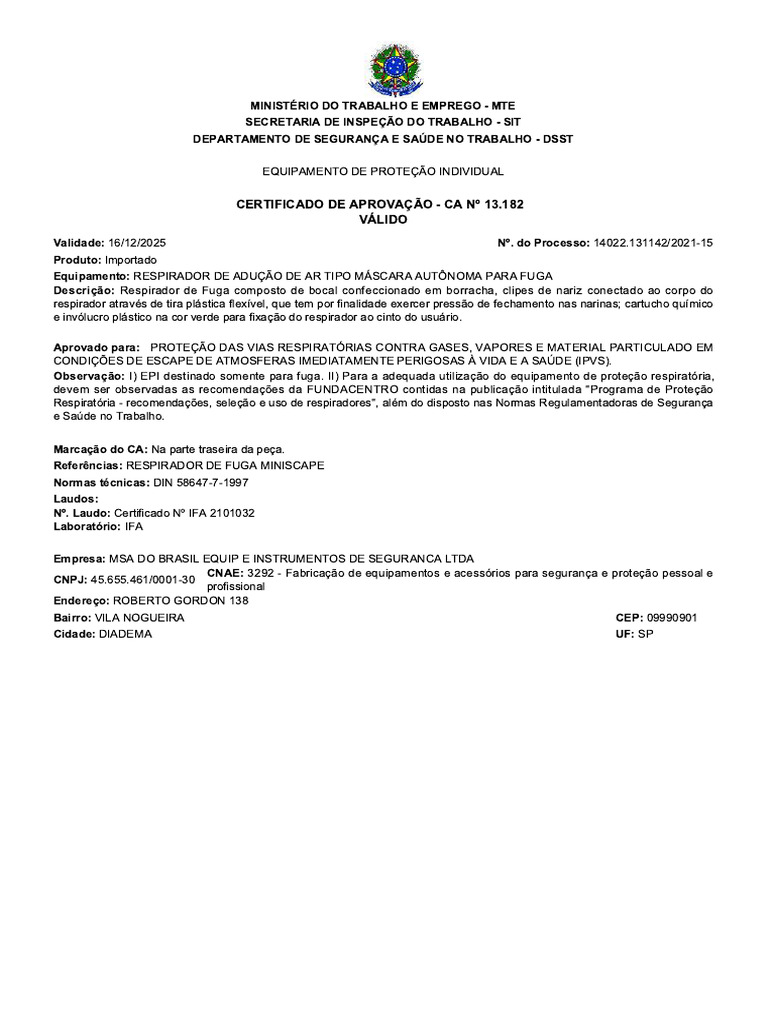 10 miniSCAPE CERT DSST (Brazil) REV00 PT | PDF