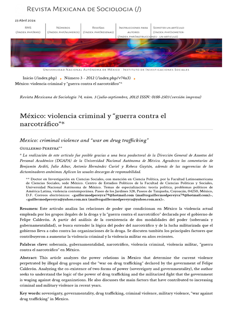 Violencia y narcotráfico en México | PDF | Estado (política) | Cartel ...